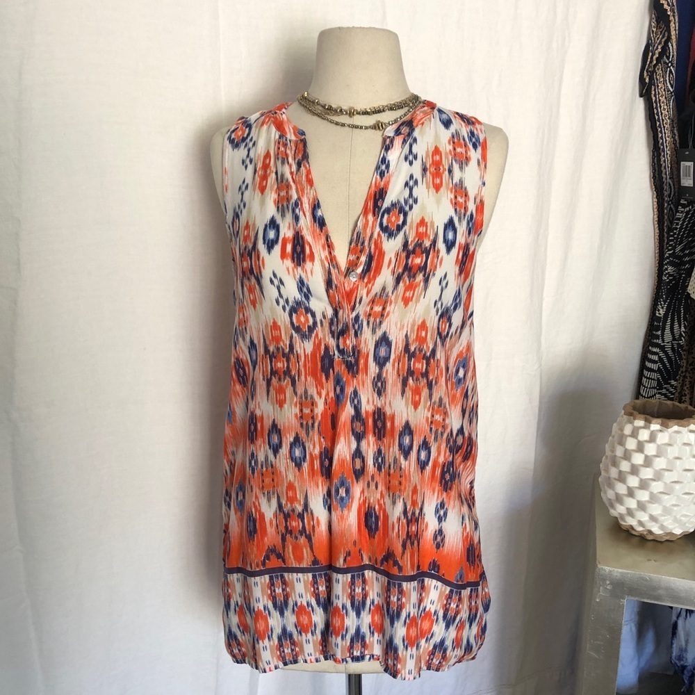 BeachLunchLounge sleeveless top v-neck long tunic style size S runs larger